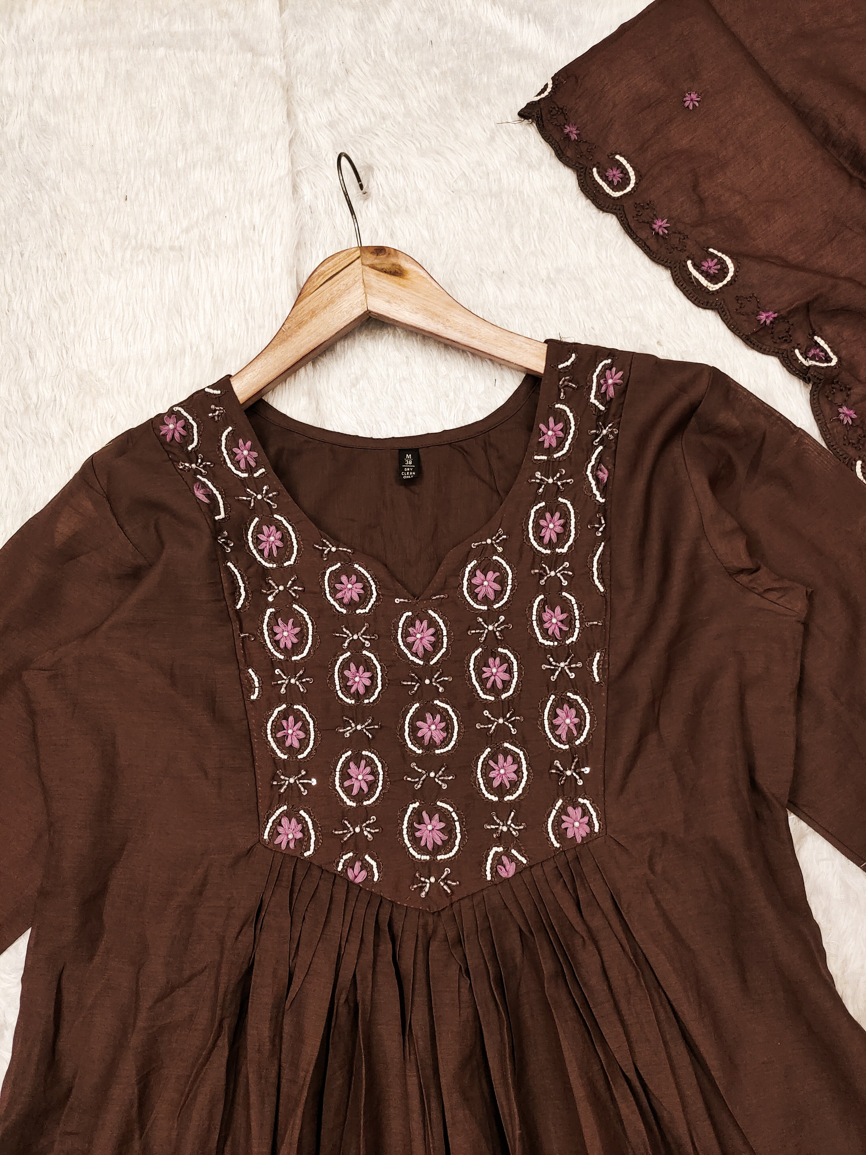 Mulchanderi Handwork Suit | Surbhi Brown – Pasika